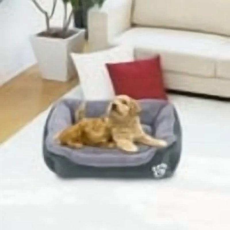 Rectangular Washable Pet Bed with Soft Plush Fleece for Dogs and Cats, Anti-Slip Waterproof Base, Ideal for Small Pets
