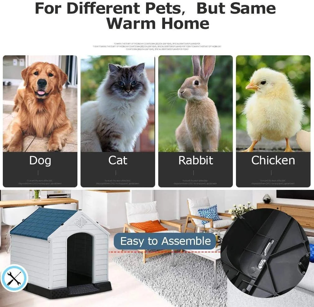 Premium Dog House Kennel with Ventilation for Indoor and Outdoor Use