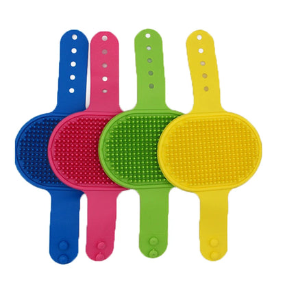Professional Rubber Grooming Brush for Dogs and Cats - Bathing and Massage Glove for Effective Fur Removal
