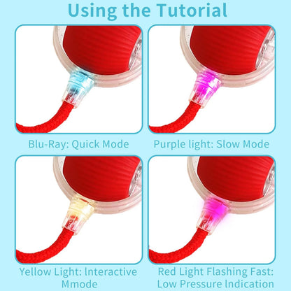 Upgraded Interactive Cat Toy Ball - Smart Self-Rolling Automatic Pet Ball for Indoor Cats and Kittens