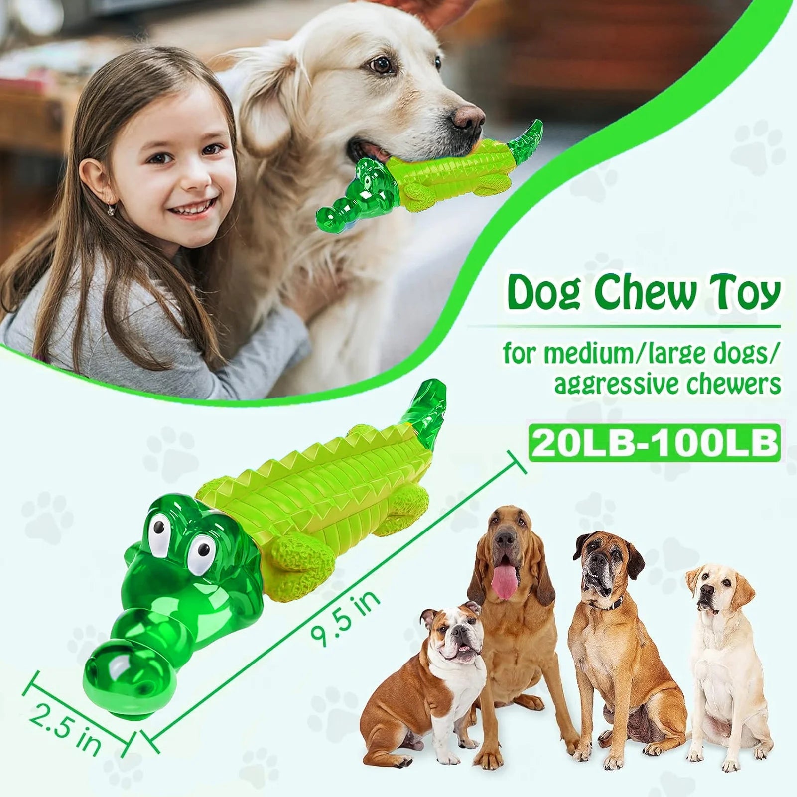 Durable Dog Chew Toys for Aggressive Chewers - Heavy Duty Indestructible Toys for All Dog Breeds and Sizes