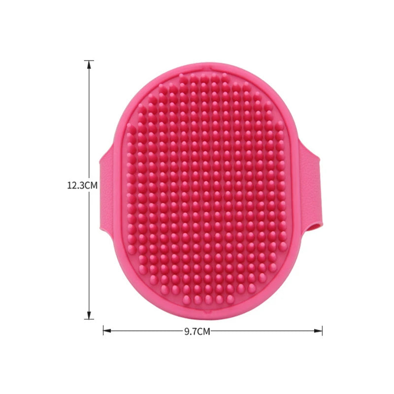 Professional Rubber Grooming Brush for Dogs and Cats - Bathing and Massage Glove for Effective Fur Removal