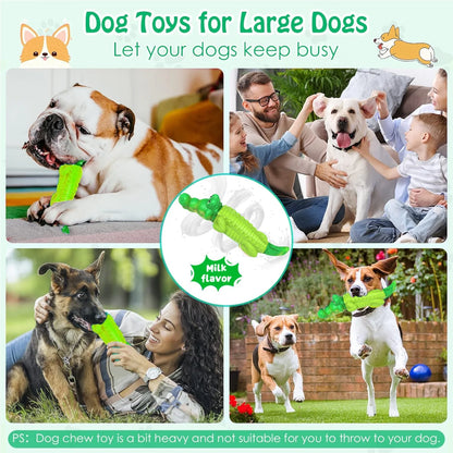 Durable Dog Chew Toys for Aggressive Chewers - Heavy Duty Indestructible Toys for All Dog Breeds and Sizes