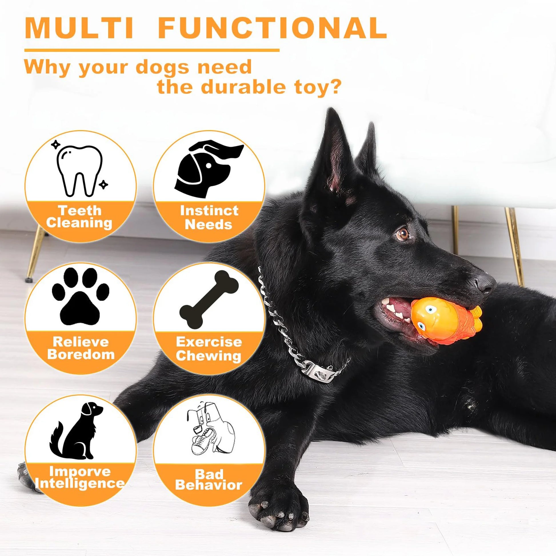 Durable Dog Toys for Aggressive Chewers in Large Breeds - Indestructible Chew Toys, Squeaky Toys, and Pool Toys for Super Chewers