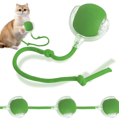 Upgraded Interactive Cat Toy Ball - Smart Self-Rolling Automatic Pet Ball for Indoor Cats and Kittens