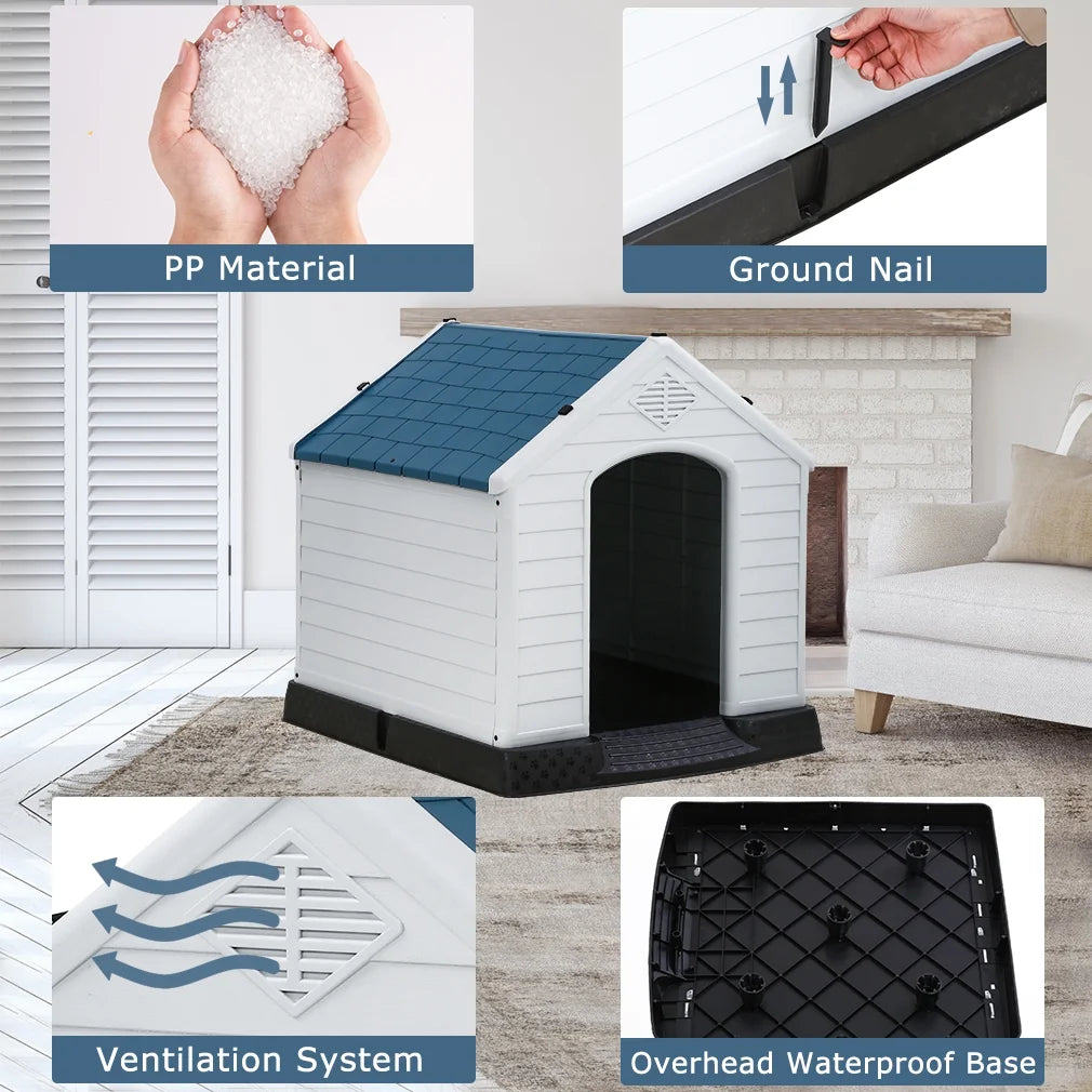 Premium Dog House Kennel with Ventilation for Indoor and Outdoor Use