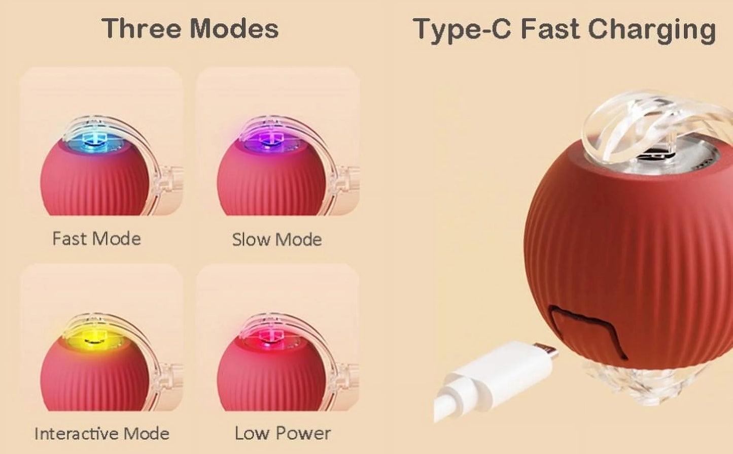 Upgraded Interactive Cat Toy Ball - Smart Self-Rolling Automatic Pet Ball for Indoor Cats and Kittens