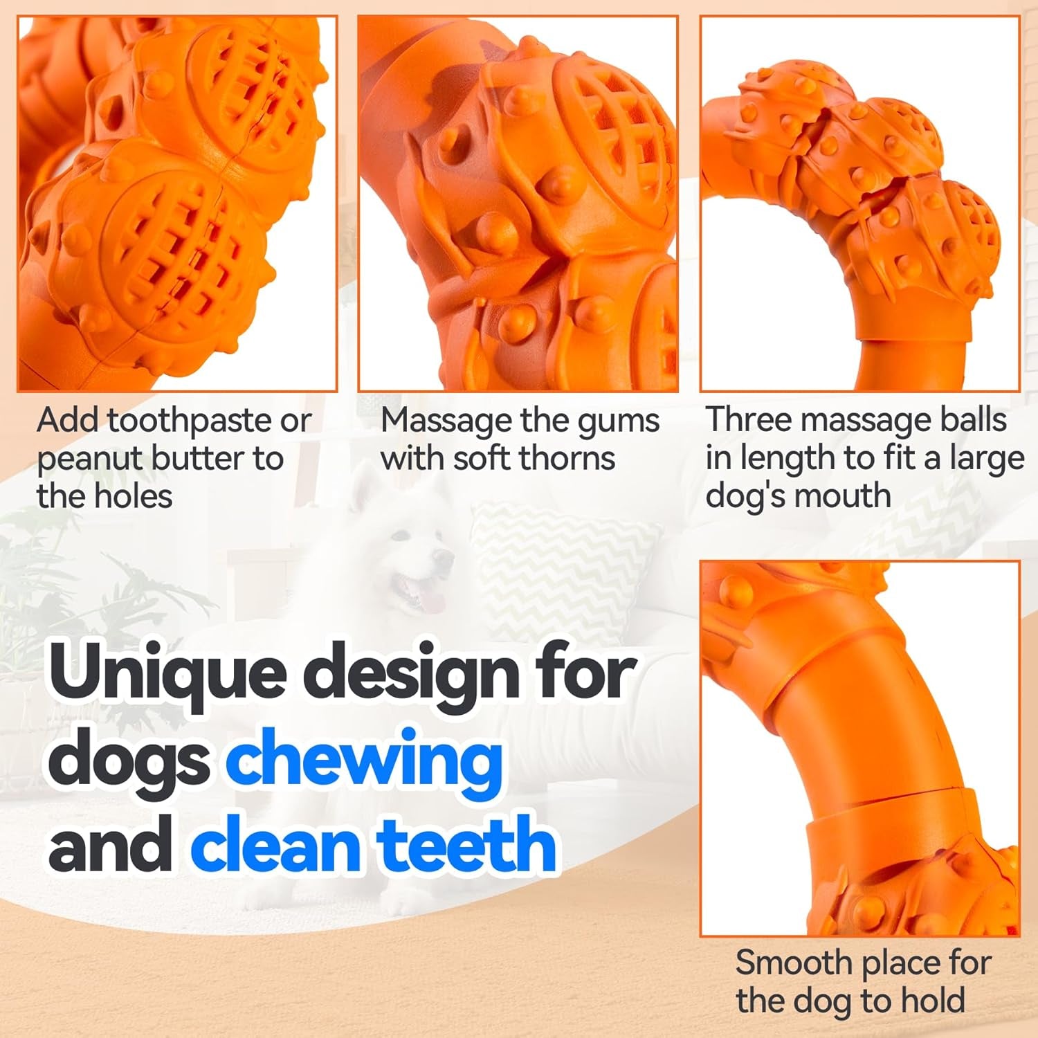 Durable Chew Ring Toys for Aggressive Dogs, Ideal for Super Chewers