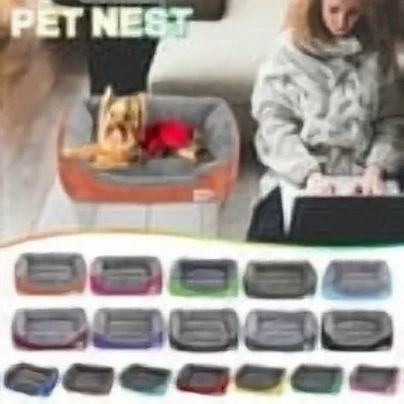 Rectangular Washable Pet Bed with Soft Plush Fleece for Dogs and Cats, Anti-Slip Waterproof Base, Ideal for Small Pets