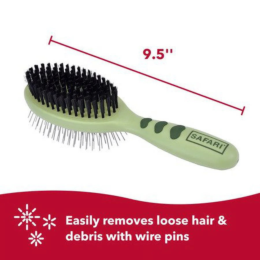 Safari Large Dog Pin and Bristle Brush Combo