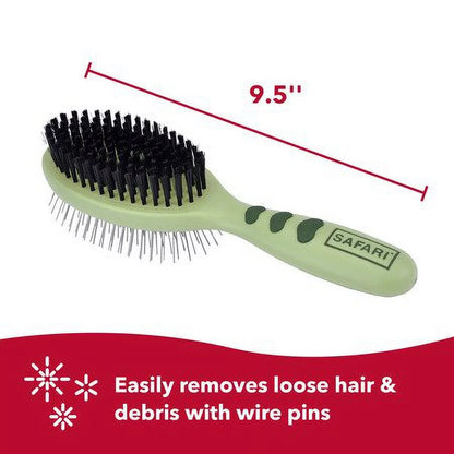 Safari Large Dog Pin and Bristle Brush Combo