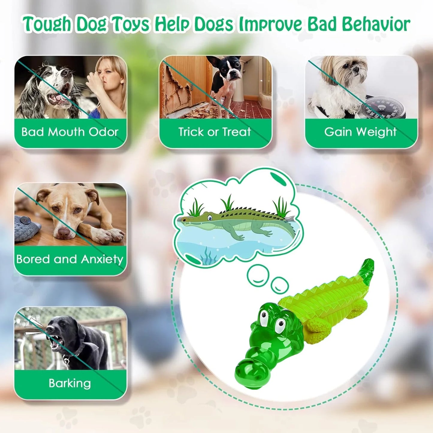 Durable Dog Chew Toys for Aggressive Chewers - Heavy Duty Indestructible Toys for All Dog Breeds and Sizes