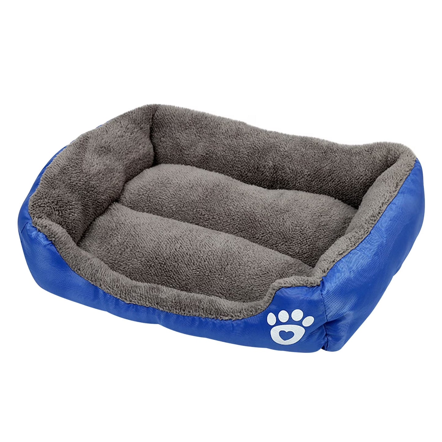 Rectangular Washable Pet Bed with Soft Plush Fleece for Dogs and Cats, Anti-Slip Waterproof Base, Ideal for Small Pets