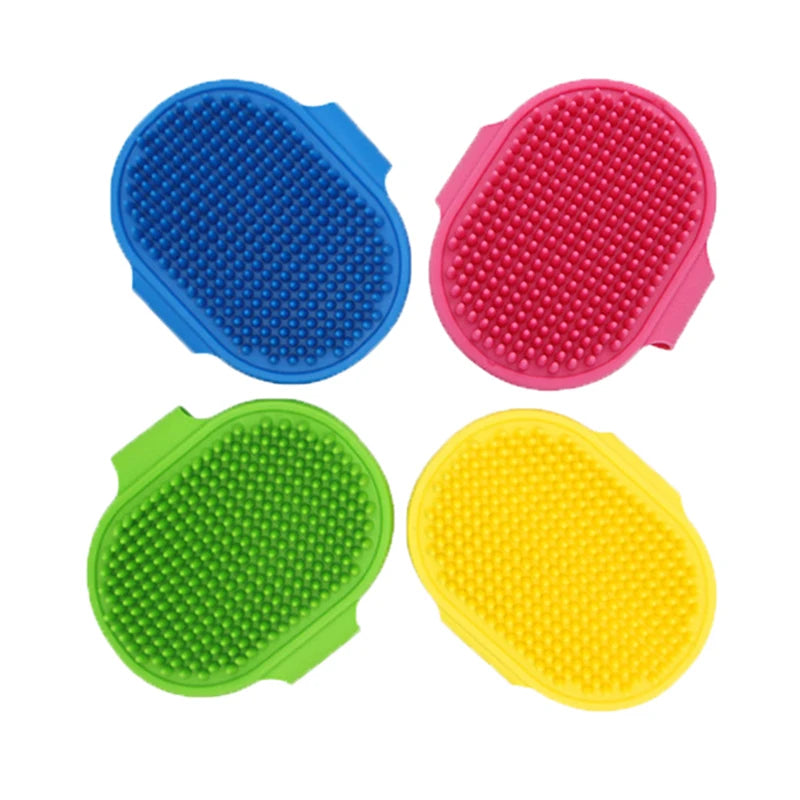 Professional Rubber Grooming Brush for Dogs and Cats - Bathing and Massage Glove for Effective Fur Removal