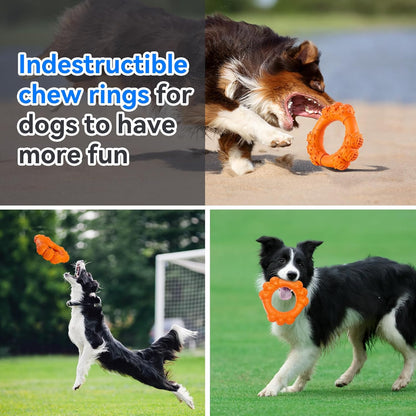 Durable Chew Ring Toys for Aggressive Dogs, Ideal for Super Chewers